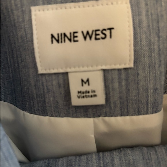 Nine West Blue Blazer and pants with Belted Waist - Picture 2 of 3